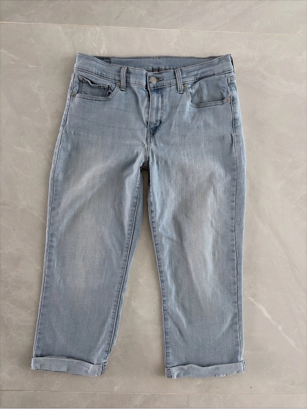 Levi's Women's Relaxed Light Blue Rolled-Cuff Jeans